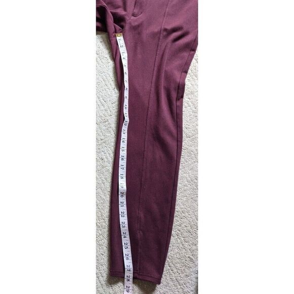 Maeve by Anthropologie Seamed Flare High Rise Cropped Burgundy Pants US 6 - Picture 6 of 10
